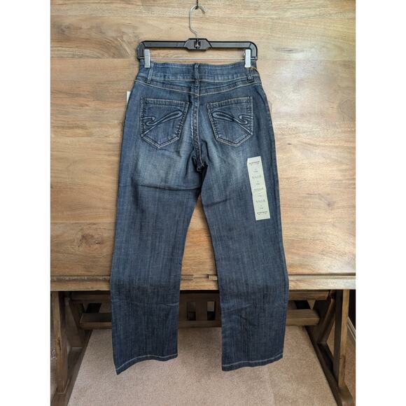 Stetson Straight Jeans Womens 4L Blue Denim Fitted Medium Wash "S" Back Pocket - Picture 2 of 5